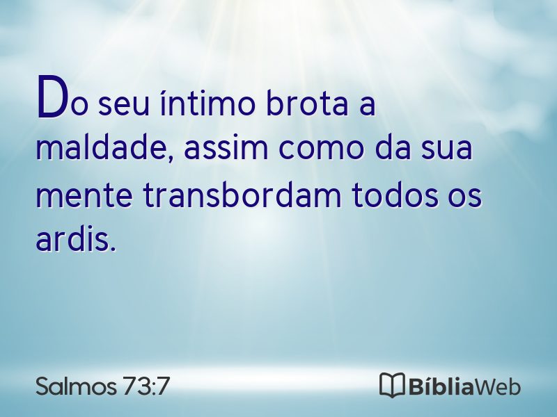 Salmos 73:7 em imagem para compartilhar