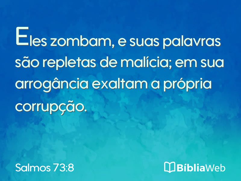 Salmos 73:8 em imagem para compartilhar