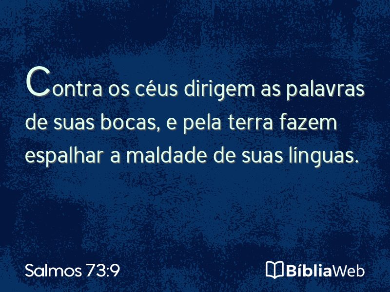 Salmos 73:9 em imagem para compartilhar