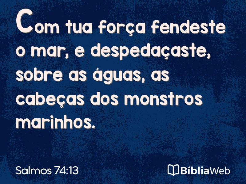 Salmos 74:13 em imagem para compartilhar