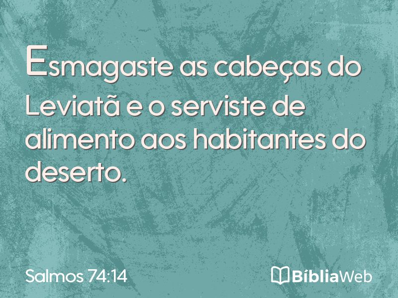 Salmos 74:14 em imagem para compartilhar