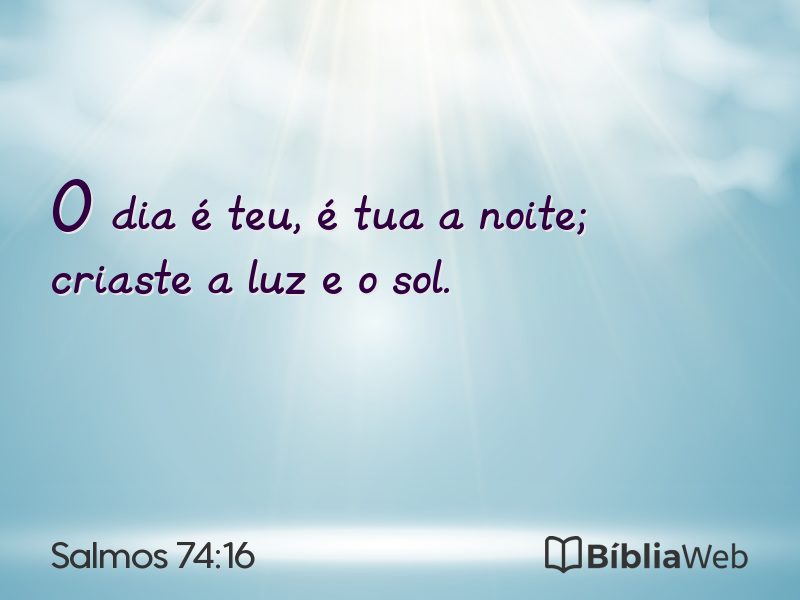 Salmos 74:16 em imagem para compartilhar