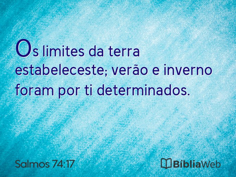 Salmos 74:17 em imagem para compartilhar