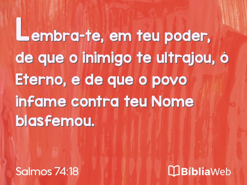 Salmos 74:18 em imagem para compartilhar