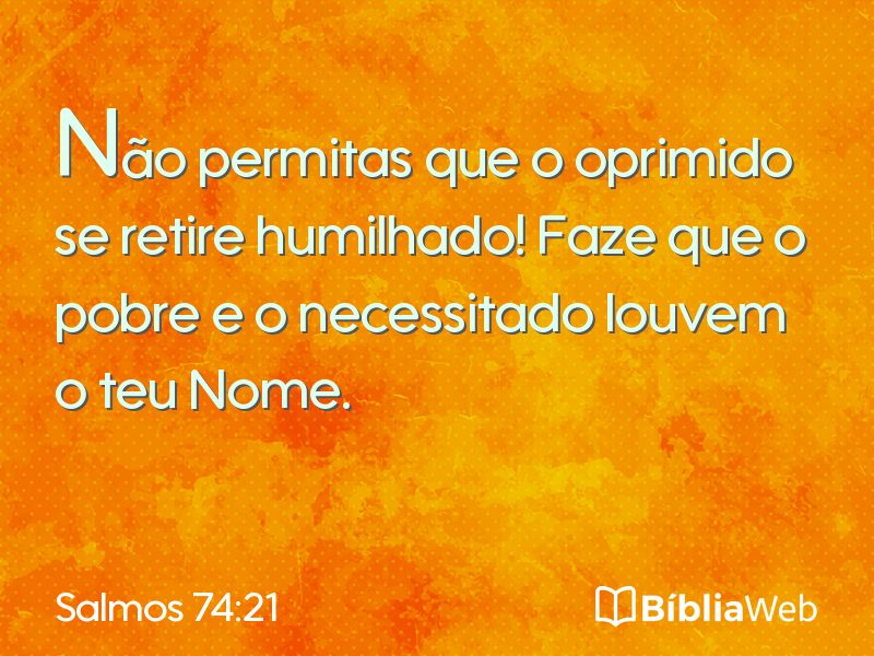 Salmos 74:21 em imagem para compartilhar