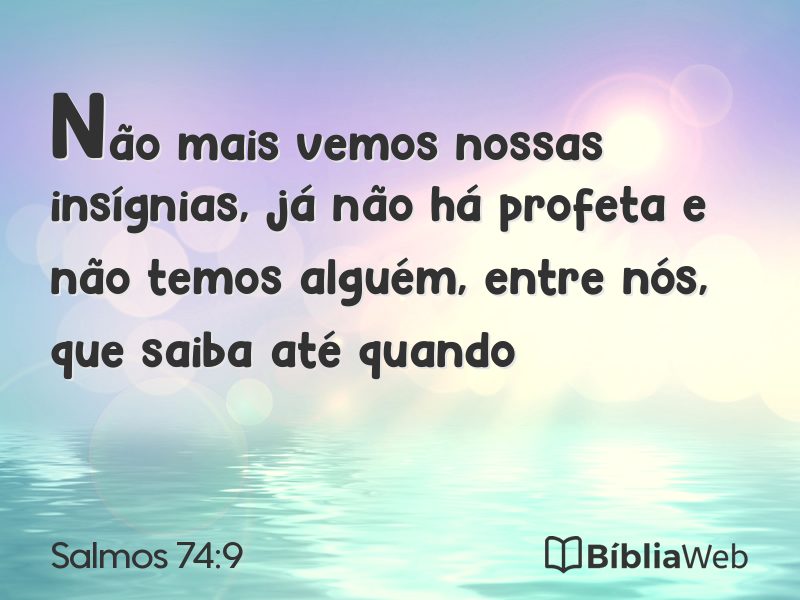 Salmos 74:9 em imagem para compartilhar