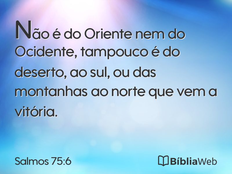 Salmos 75:6 em imagem para compartilhar
