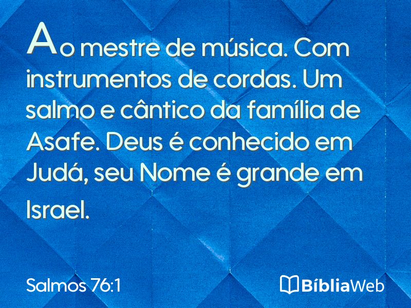 Salmos 76:1 em imagem para compartilhar