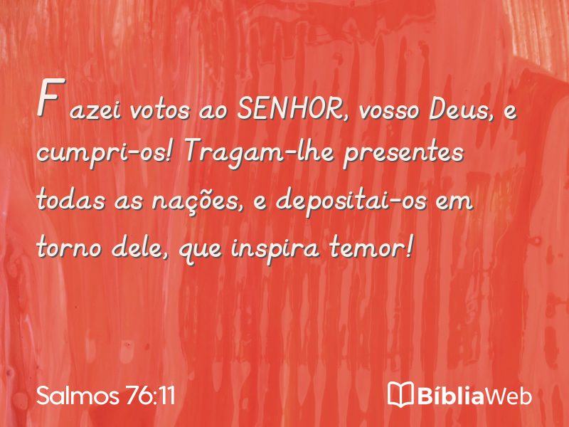 Salmos 76:11 em imagem para compartilhar