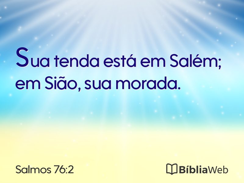 Salmos 76:2 em imagem para compartilhar