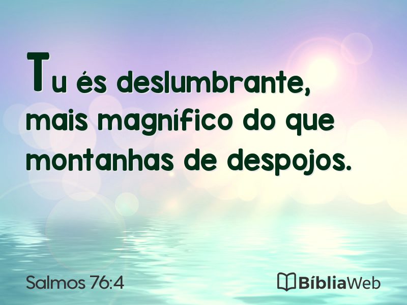 Salmos 76:4 em imagem para compartilhar