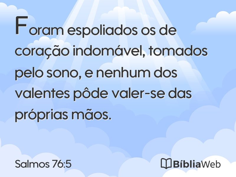 Salmos 76:5 em imagem para compartilhar