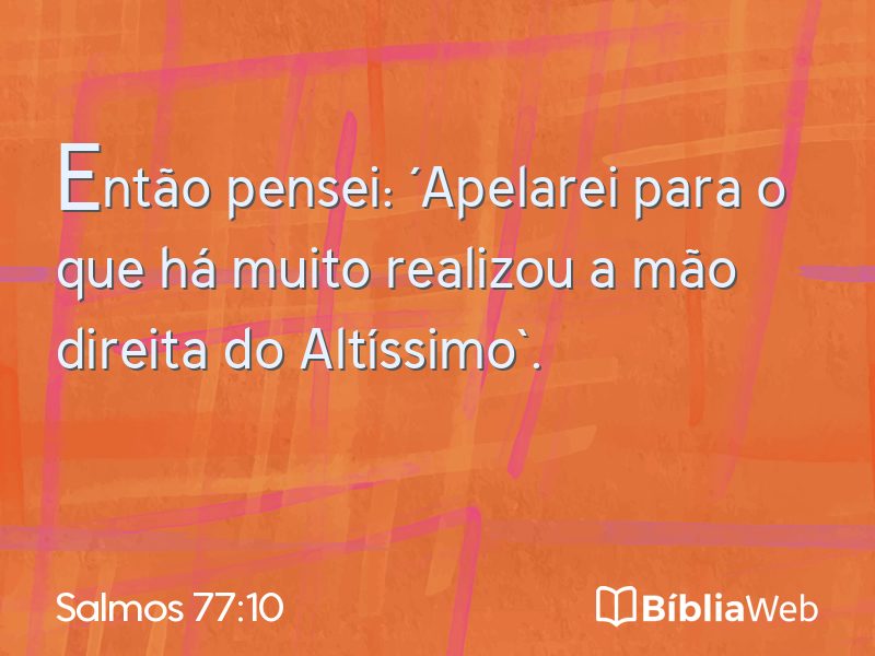 Salmos 77:10 em imagem para compartilhar