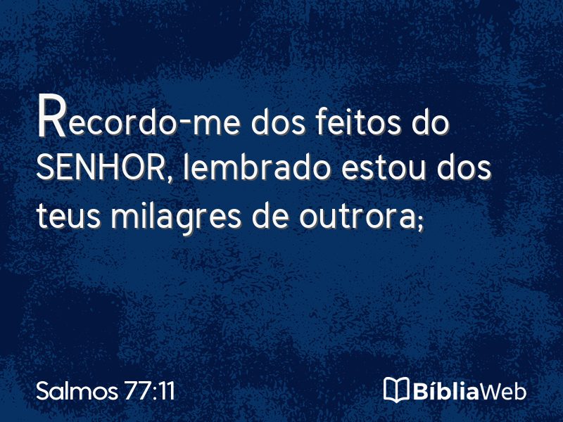 Salmos 77:11 em imagem para compartilhar