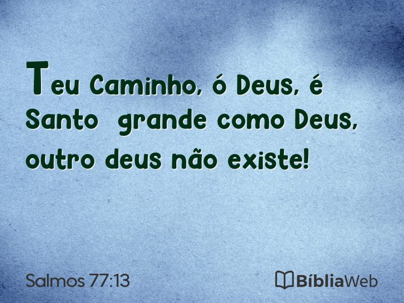 Salmos 77:13 em imagem para compartilhar