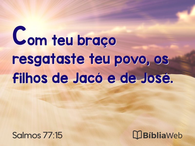 Salmos 77:15 em imagem para compartilhar