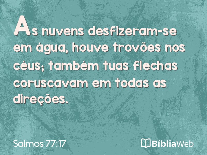 Salmos 77:17 em imagem para compartilhar