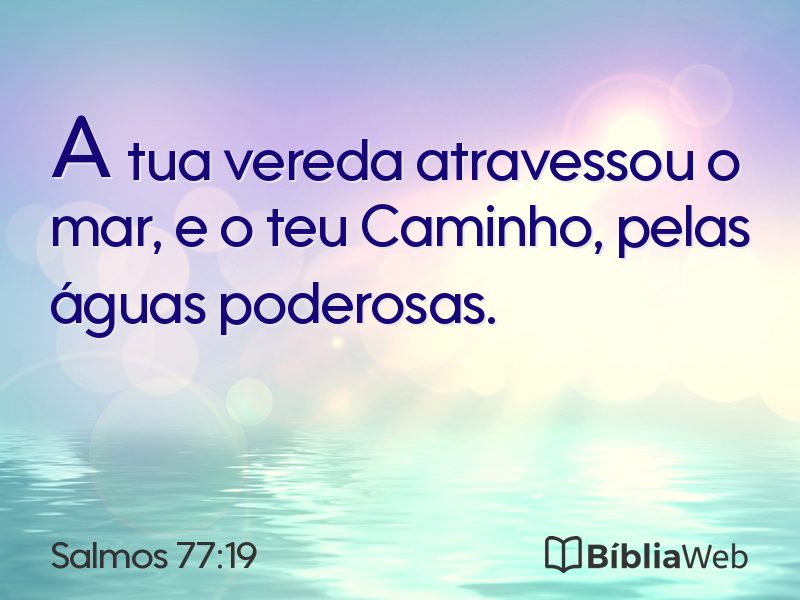 Salmos 77:19 em imagem para compartilhar