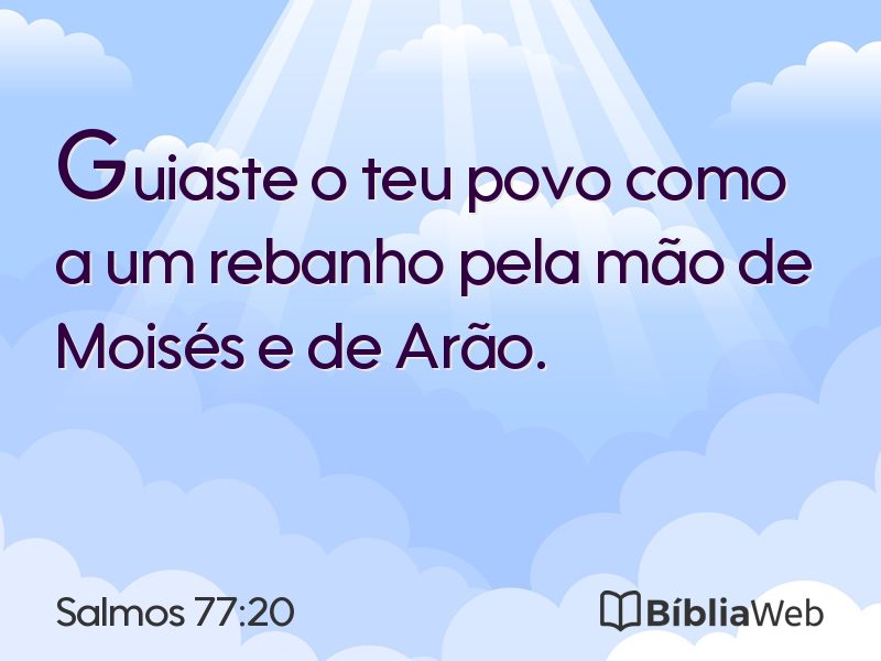 Salmos 77:20 em imagem para compartilhar