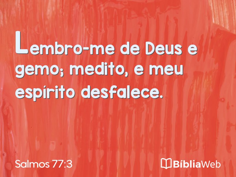 Salmos 77:3 em imagem para compartilhar