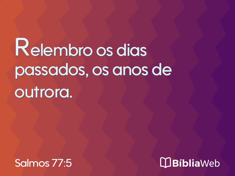 Salmos 77:5 em imagem para compartilhar