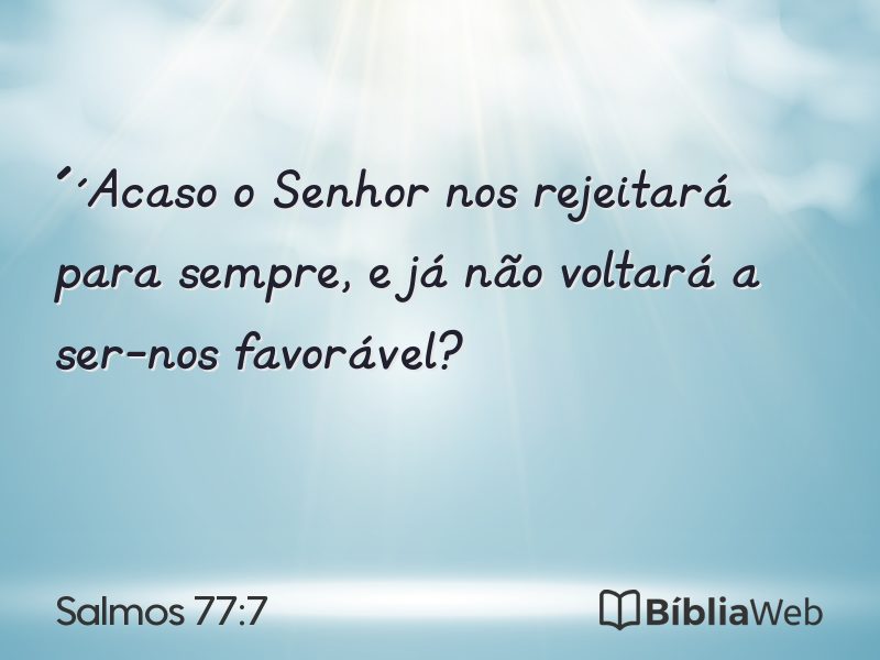 Salmos 77:7 em imagem para compartilhar
