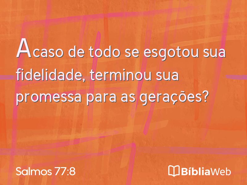 Salmos 77:8 em imagem para compartilhar