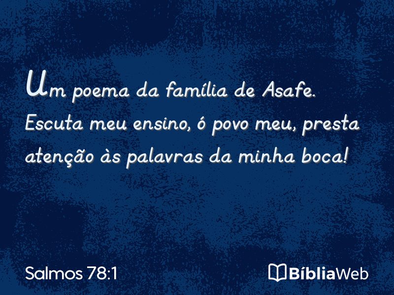 Salmos 78:1 em imagem para compartilhar