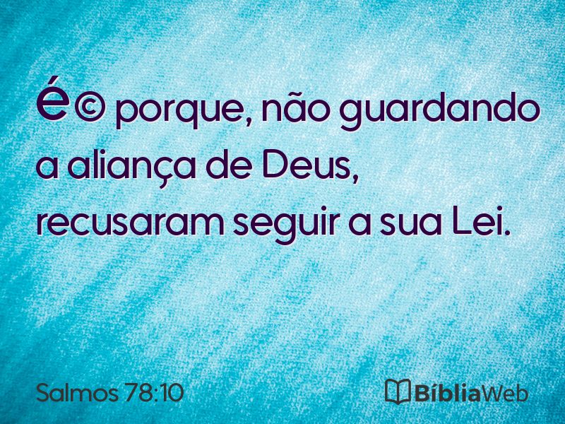 Salmos 78:10 em imagem para compartilhar