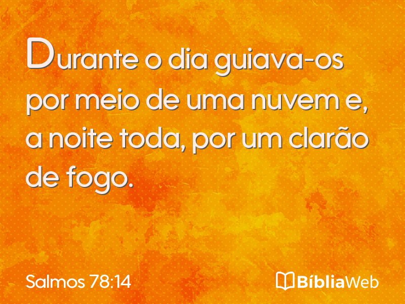 Salmos 78:14 em imagem para compartilhar