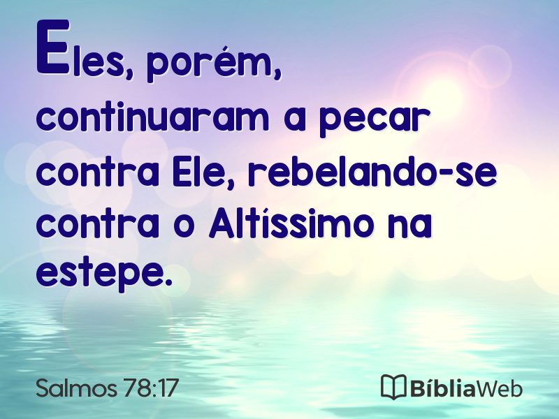 Salmos 78:17 em imagem para compartilhar