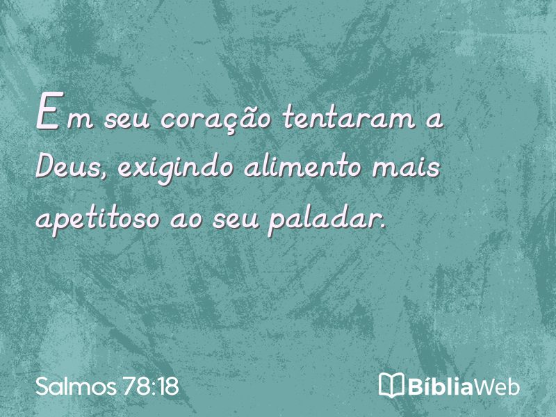 Salmos 78:18 em imagem para compartilhar