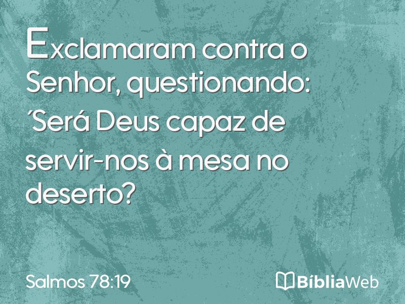 Salmos 78:19 em imagem para compartilhar