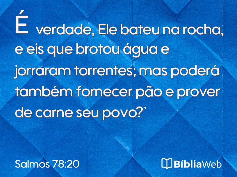 Salmos 78:20 em imagem para compartilhar