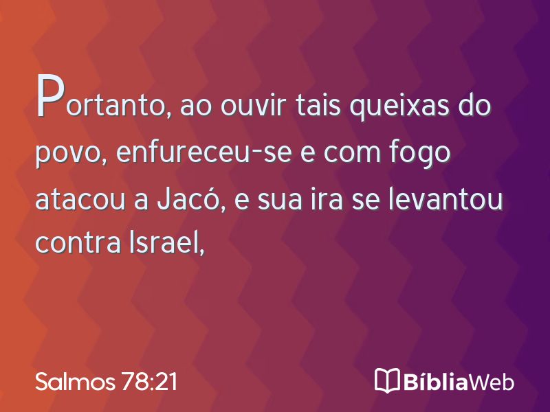 Salmos 78:21 em imagem para compartilhar