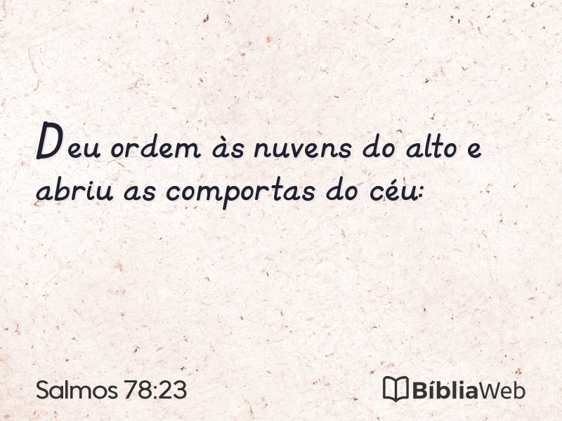 Salmos 78:23 em imagem para compartilhar
