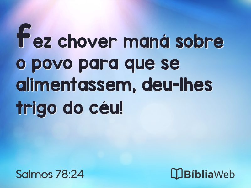 Salmos 78:24 em imagem para compartilhar