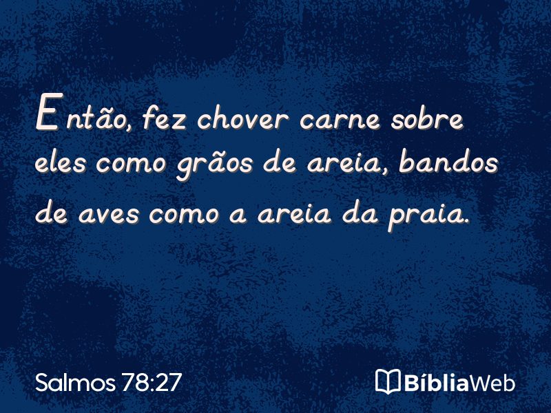 Salmos 78:27 em imagem para compartilhar