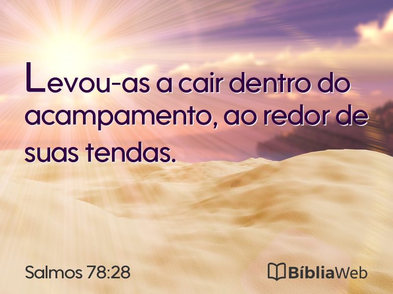 Salmos 78:28 em imagem para compartilhar