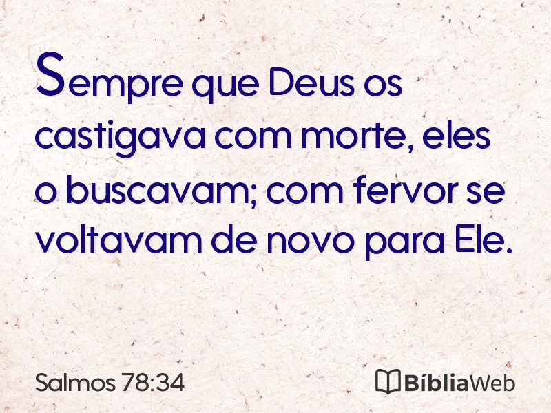 Salmos 78:34 em imagem para compartilhar
