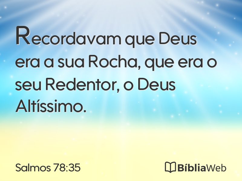Salmos 78:35 em imagem para compartilhar
