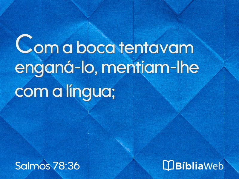 Salmos 78:36 em imagem para compartilhar