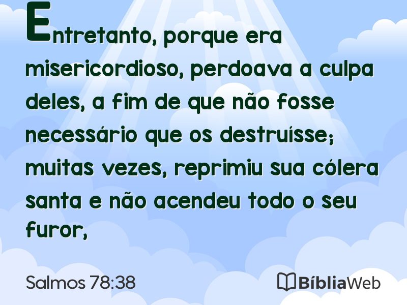 Salmos 78:38 em imagem para compartilhar