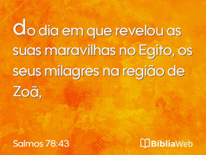 Salmos 78:43 em imagem para compartilhar