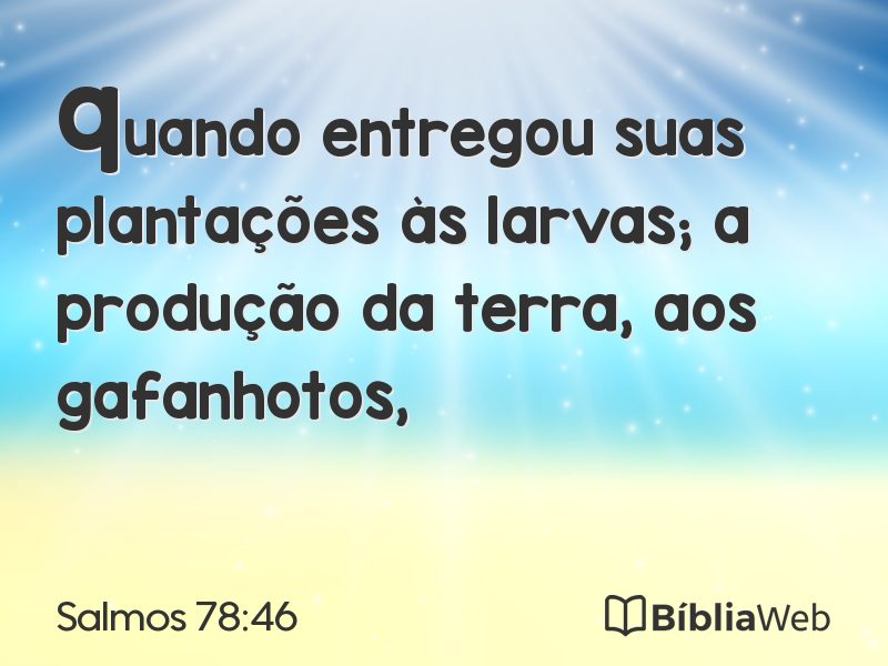 Salmos 78:46 em imagem para compartilhar