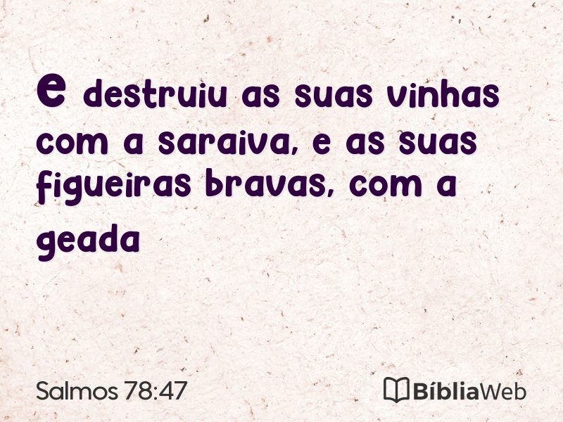 Salmos 78:47 em imagem para compartilhar