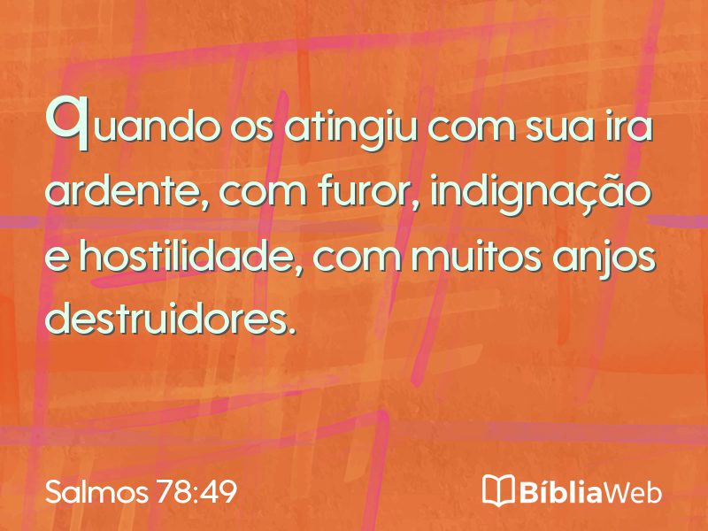 Salmos 78:49 em imagem para compartilhar