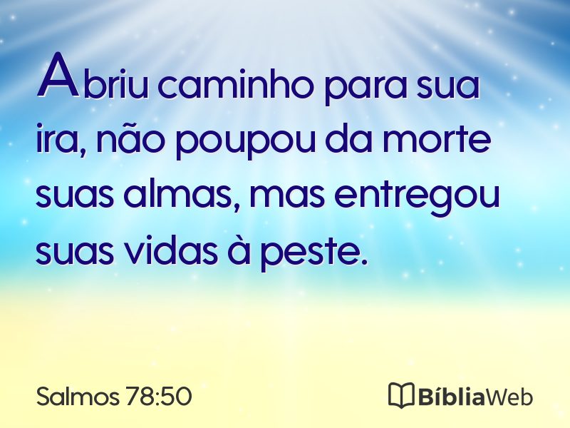 Salmos 78:50 em imagem para compartilhar