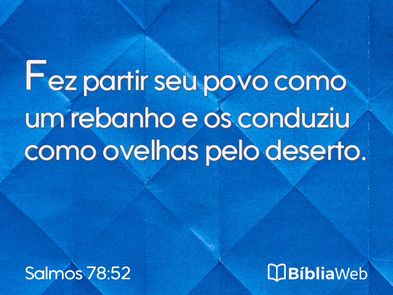 Salmos 78:52 em imagem para compartilhar