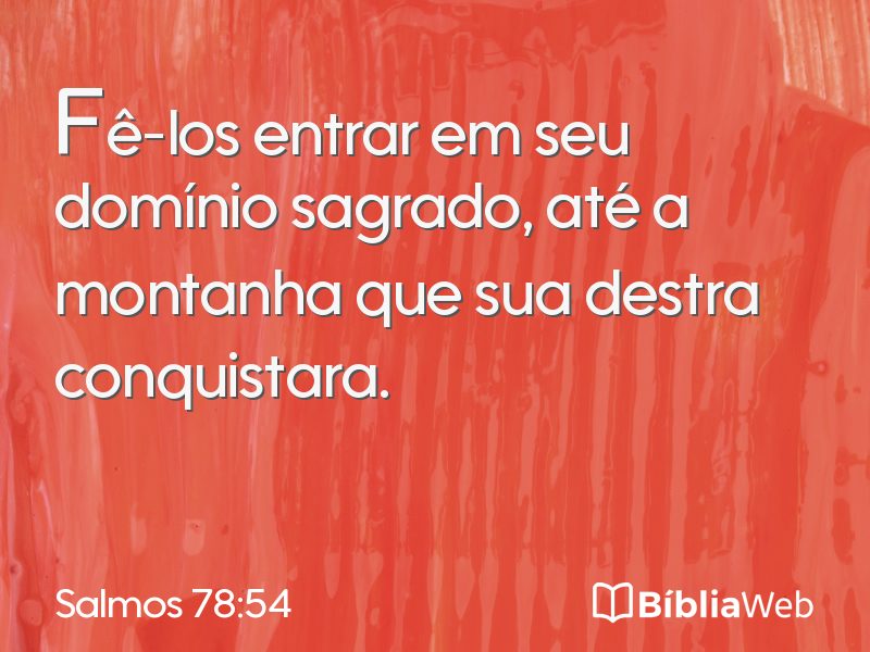 Salmos 78:54 em imagem para compartilhar